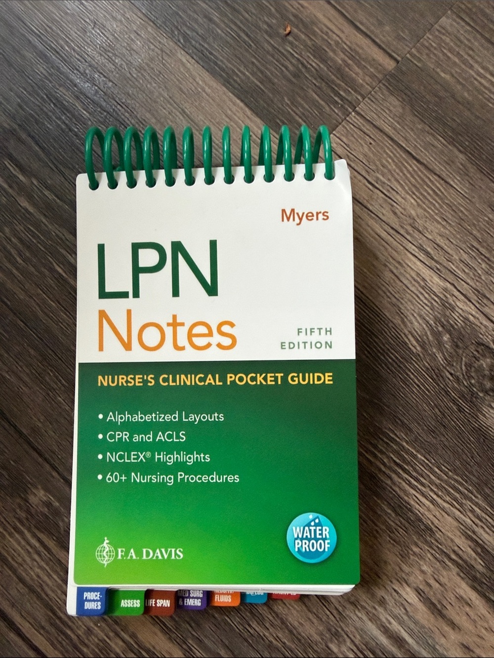 LPN Notes Nurse's Clinical Pocket Guide - Green